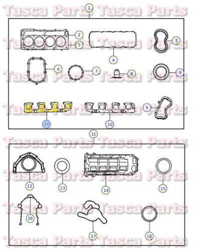 Oem lh exhaust manifold gasket ram trucks charger challenger grand cherokee 300