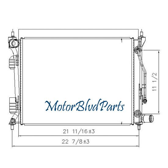 Fit 2012-2013 hyundai accent 1.6l l4 tyc replacement cooling radiator 1r w/toc