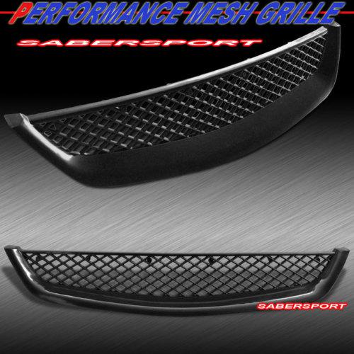 2001-2003 honda civic ex lx dx front mesh abs plastic grill grille 01 02 03