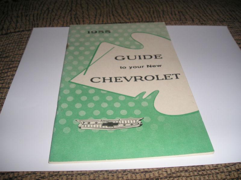 1955 original chevrolet car owners manual