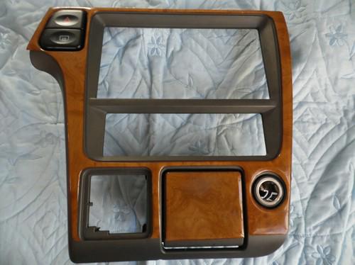 2001-2003 infiniti/nissan qx4/pathfinder navigation bezel with wood trim 