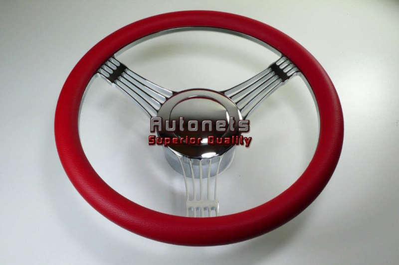 Red banjo chevy gm buick pontiac aluminum steering wheel horn button adapter