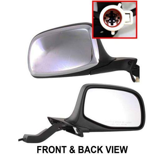 New electric power chrome black passenger side view mirror right door exterior