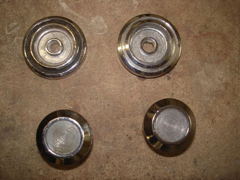 Pontiac gto catalina bonnie radio knobs w/bezels 1966 oem 