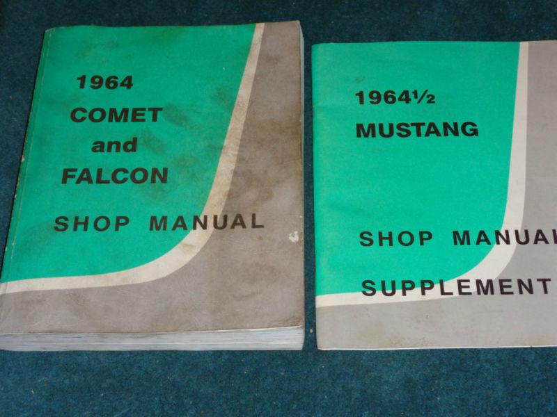 1964 (1/2) ford mustang shop manual set / service book set