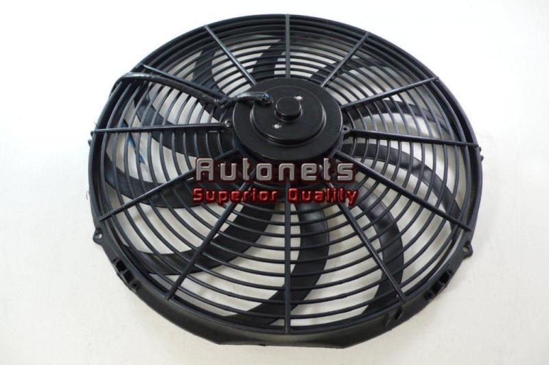 14" radiator heavy duty cooling fan curve blade hot rat rod universal fit