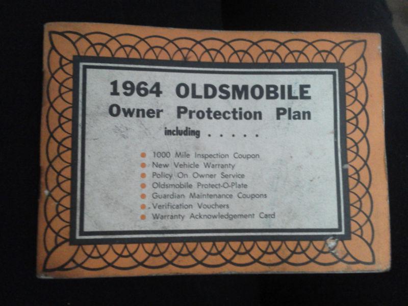 1964 original oldsmobile owner protection plan manual opp warranty book 64