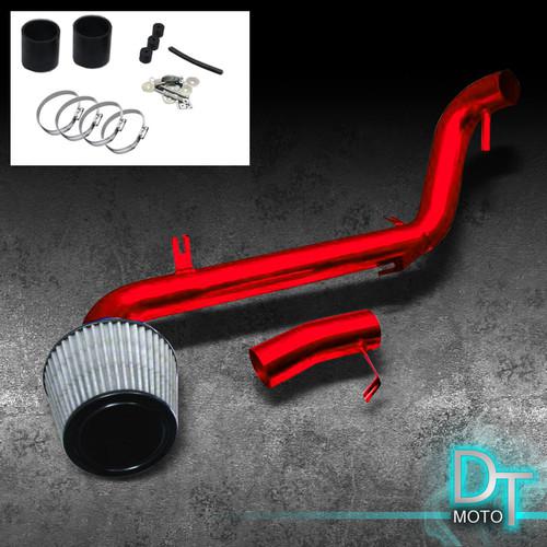 Stainless washable cone filter + cold air intake 05-06 scion tc red aluminum