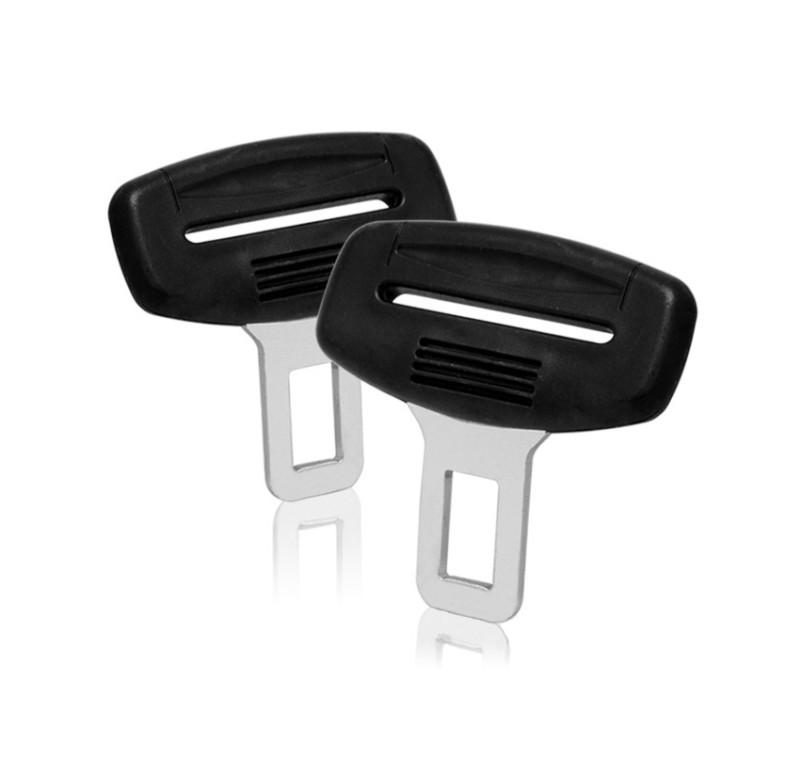 2x universal safty seat belt insert buckle alarm stopper eliminator for toyota