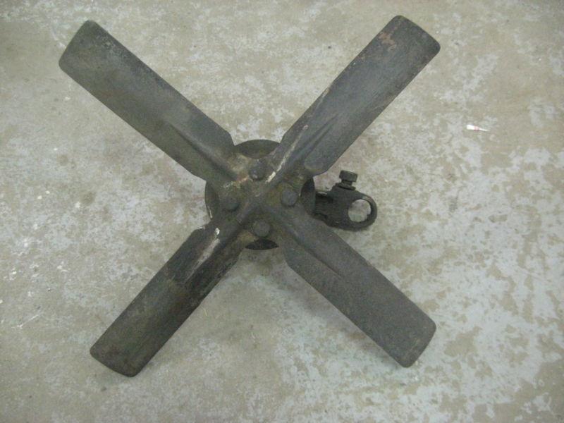 Vintage 1920's car automobile engine cooling fan assembly