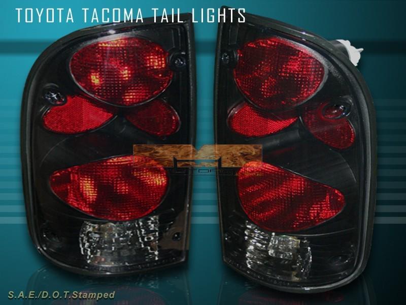 95-00 toyota tacoma tail lights black smoke