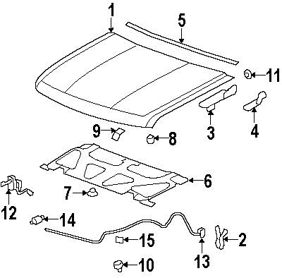 Chevrolet 15243848 genuine oem factory original hinge