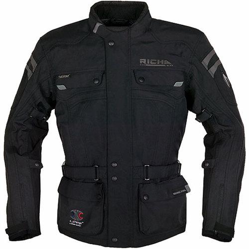 New richa spirit c-change nanosphere motorcycle jacket, black, 2xl/xxl/chest-46