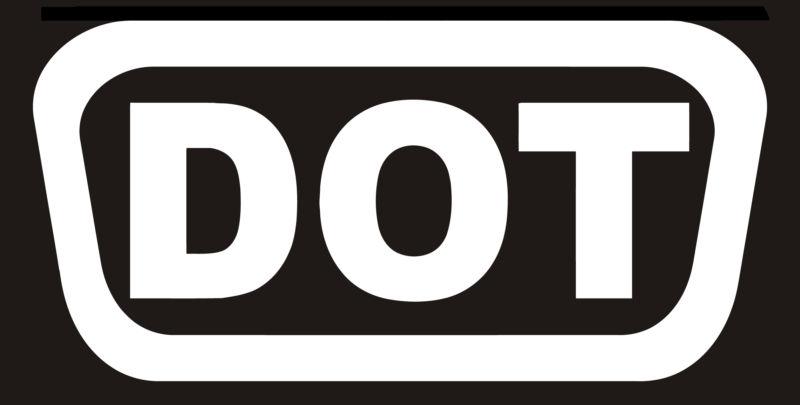 2 d.o.t dot helmet decals sticker pack white shipping