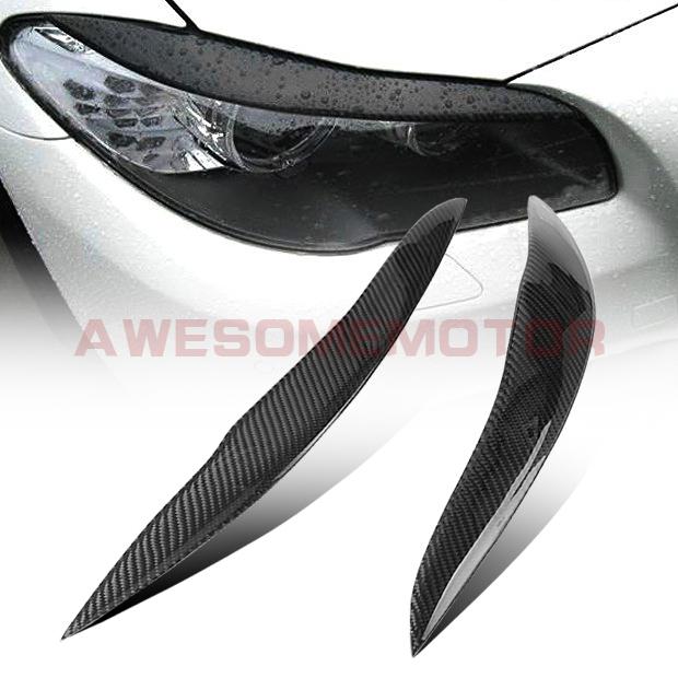 New carbon fiber car eyelids headlight eyebrows for 10-12 bmw f10  5 series pair