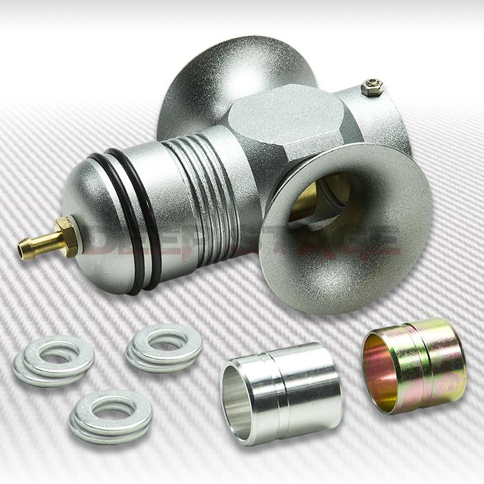 Type-rfl dual horn billet anodized aluminum 0-30 psi turbo blow off valve silver
