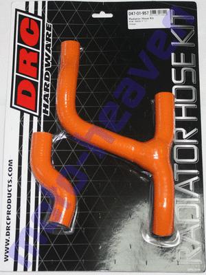 Drc silicone radiator y hose set hoses orange ktm 350sxf 2011-2013 (d47-01-957)