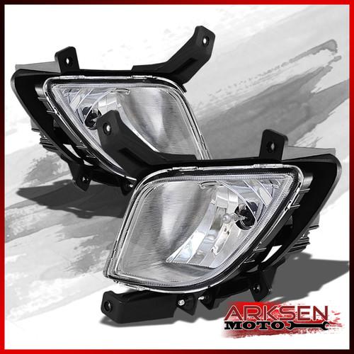 Fit 2010-2013 tucson clear replacement bumper fog lights lamp set w/bulbs switch