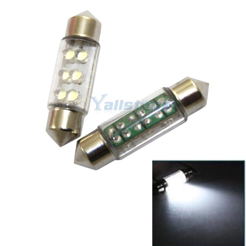 New car interior dome 6 led 36mm bulb light festoon lamp white