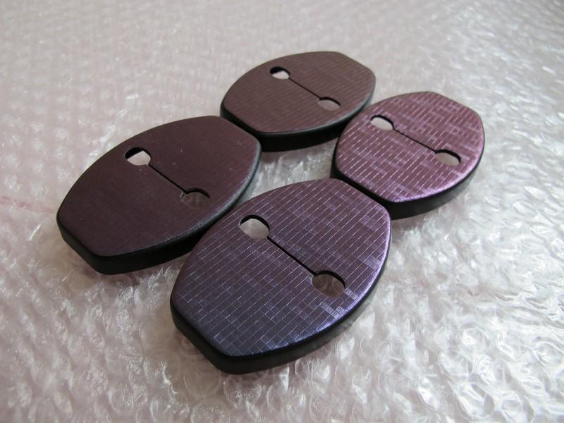 3d reflective bright purple door striker lock protect cover for porsche cayenne