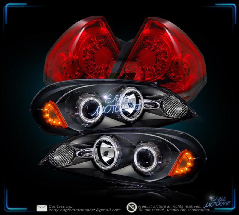 06-2010 impala/06-07 monte carlo blk ccfl halo headlights/red smoke led taillamp