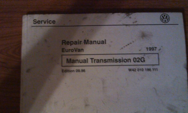 1997 vw eurovan manual transmission 02g repair manual