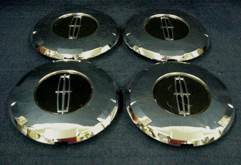 Lincoln aviator 03-05 chrome center caps - set 4 - fit the 6 spoke chrome wheel 