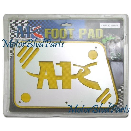 Apc aluminum foot pad with yellow background