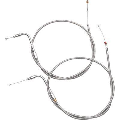 Barnett stainless clear-coated idle cable (+8in.)  102-30-40021-08