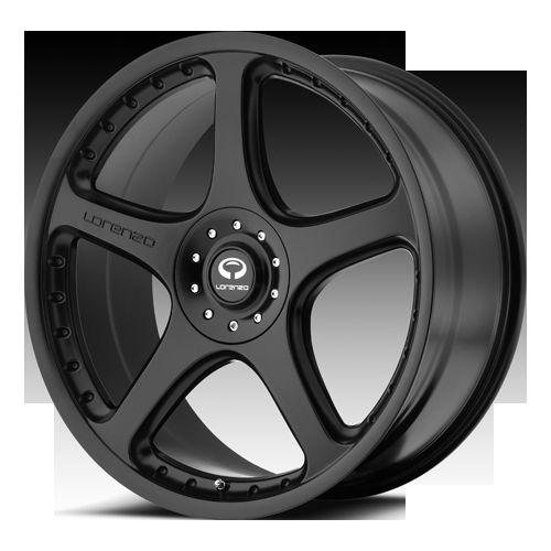 18" wheels rims lorenzo wl28 satin blk jetta gti passat audi crossfire mercedes 