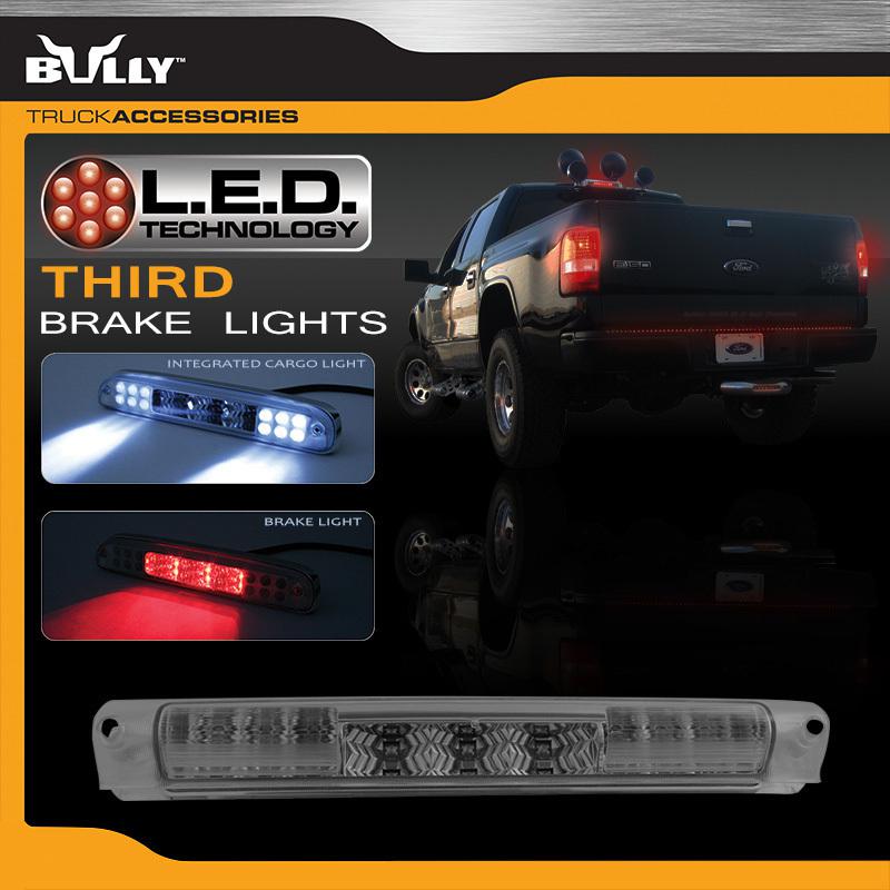 Ford 97-03 f150 97-99 f250 bully smoke lens led third brake & cargo light lamp