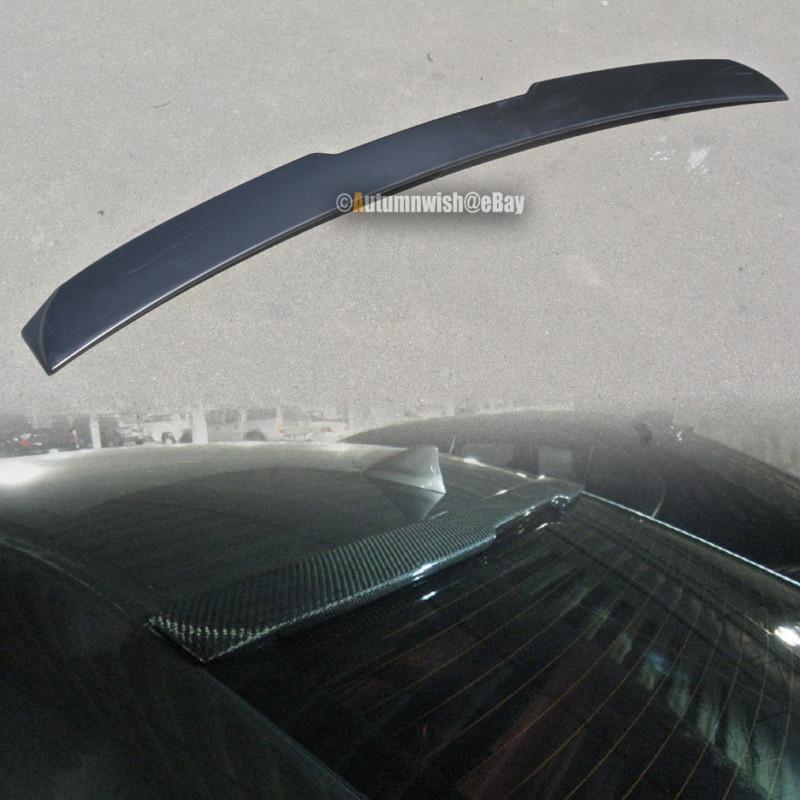 04-09 bmw e60 mette black rear window roof wing spoiler visor