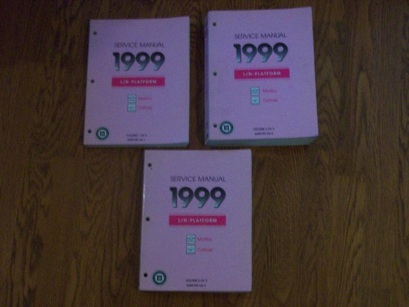 1999 chevrolet olds malibu cutlass service manuals complete set of 3 *good*