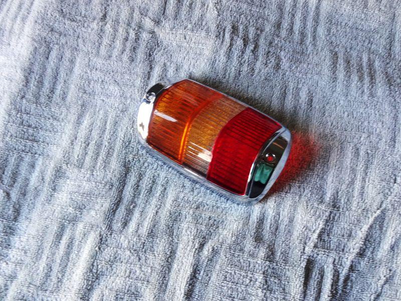 Mercedes 180 190sl tail light lense aftermarket new complte w/ chrome bezel