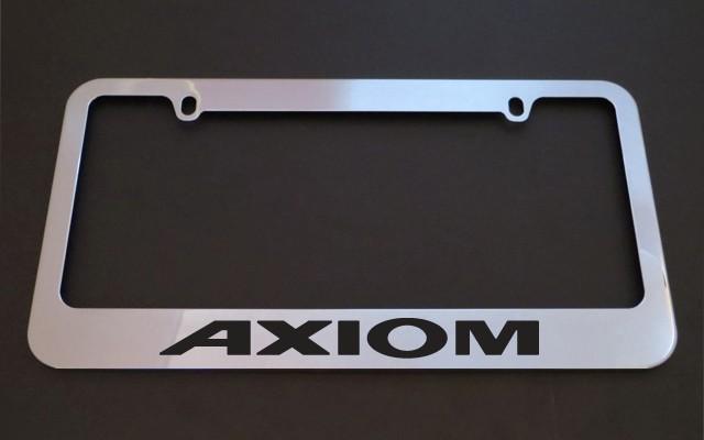 1 brand new isuzu axiom chrome metal license plate frames + screw caps