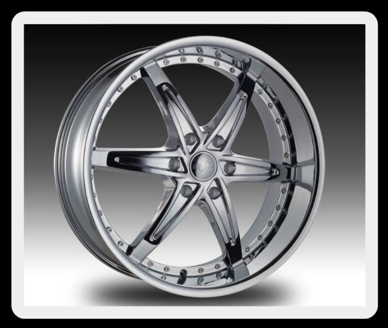 22" u2 105s-b 6x4.5/5.5 dakota pathfinder cts-v uplander h3x chrome wheels rims