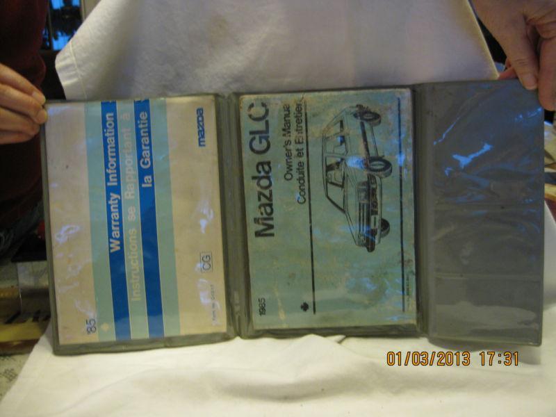  1985 mazda glc factory owner's manual kit in original vinyl pouch,very good.