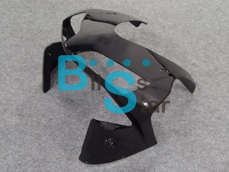 Black honda cbr600rr 2003 2004 front cowling upper nose headlight fairings