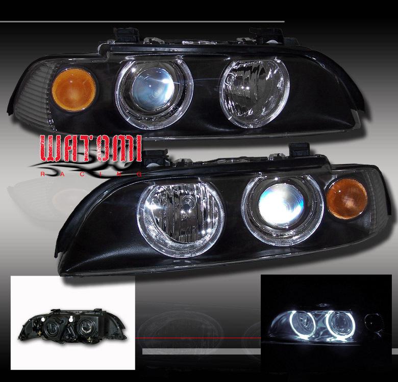 1997-2003 bmw e39 5 series projector headlight blk 1998