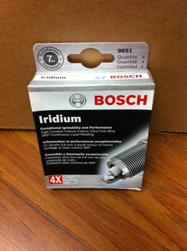 New 4 bosch 9651 iridium ultra fine wire premium spark plug oem