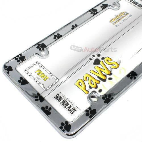 Animal paws plastic chrome license plate tag frame for auto-car-truck