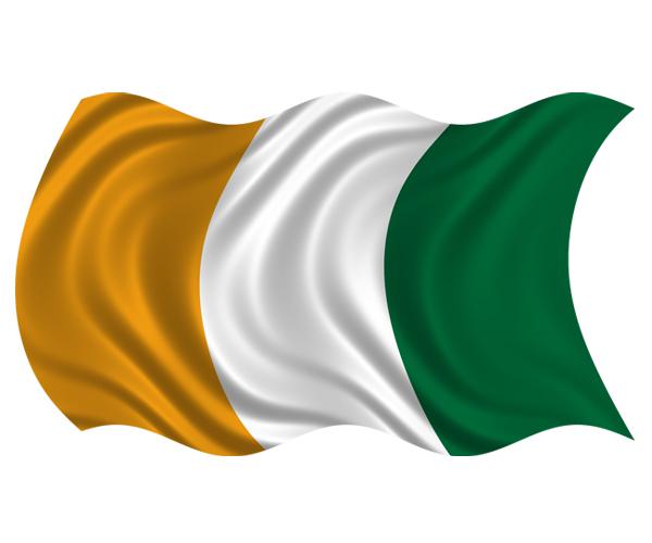 Ireland waving flag decal 5"x3" irish celtic vinyl car bumper sticker (lh) zu1