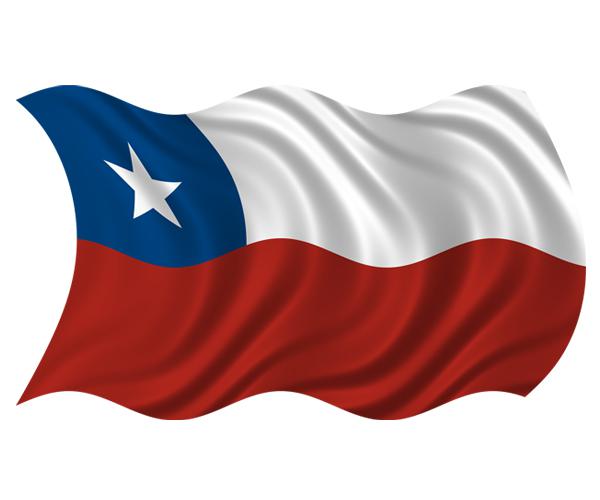 Chile waving flag decal 5"x3" chilean vinyl car window bumper sticker zu1