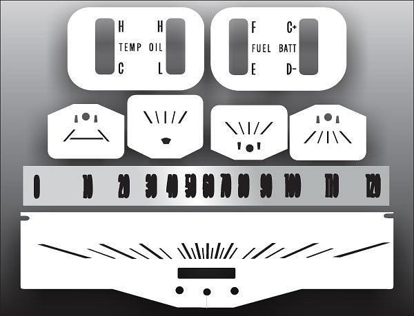 1966-1967 chevrolet chevelle ss package instrument cluster white face gauges