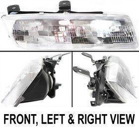 Clear lens new head lamp with bulbs right hand halogen rh passenger side coupe