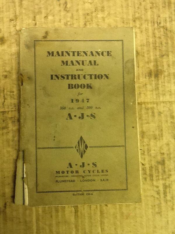 Ajs maintenance manual for 1947