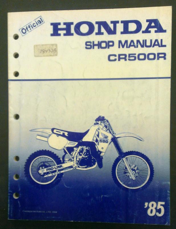 Honda genuine shop / service manual for 1985 cr500r