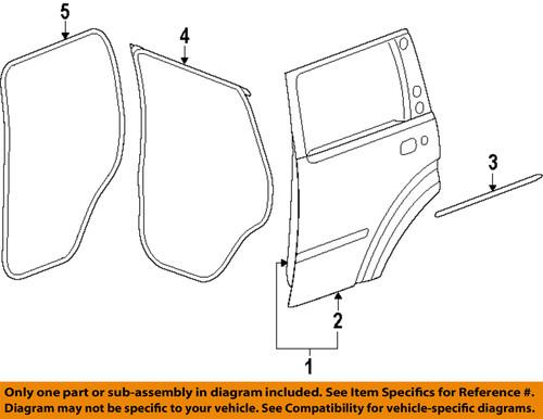 Jeep oem 5112244ad rear door-weather strip on body