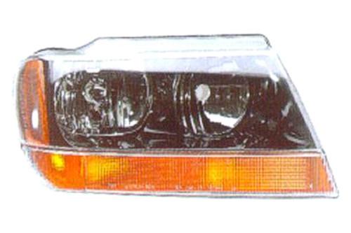 Replace ch2503121v - 99-01 jeep grand cherokee front rh headlight assembly