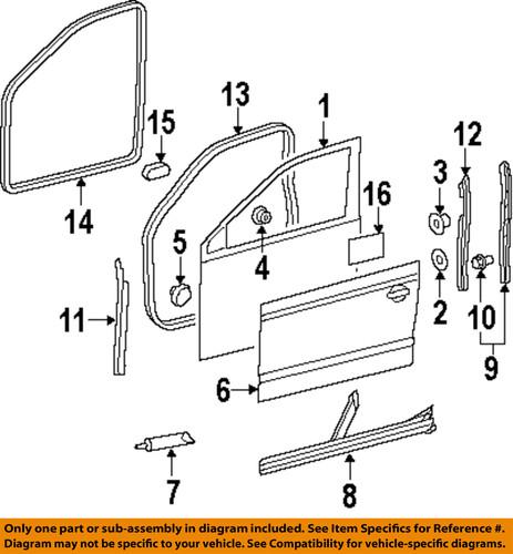 Volkswagen oem 1k5837382f5ap front door-rear weather strip